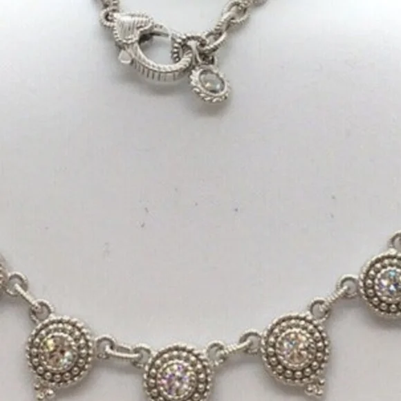 Judith Ripka sterling silver Diamonique Dew Drop Necklace/Limited Edition/51 grm - Picture 3 of 4